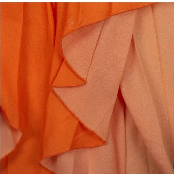 UNRAVEL PROJECT Orange Pleated Drawstring Dress - Picture 5 of 13